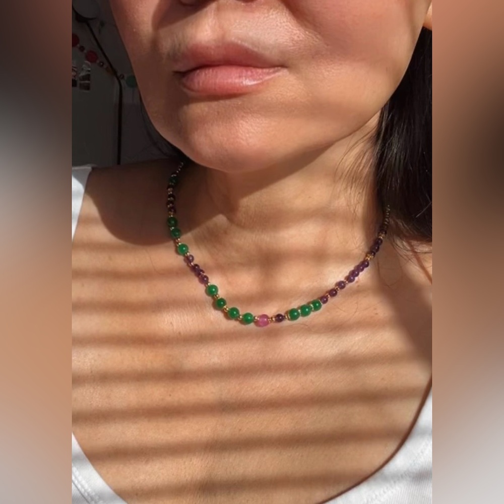 Jade and Amethyst Necklace